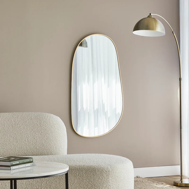 Sage 110cm Organic Mirror Gold
