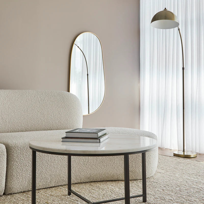 Sage 110cm Organic Mirror Gold