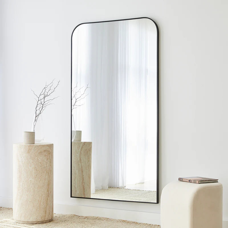 Ivy 165cm Rounded Mirror Black