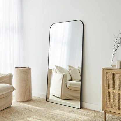 Ivy 165cm Rounded Mirror Black