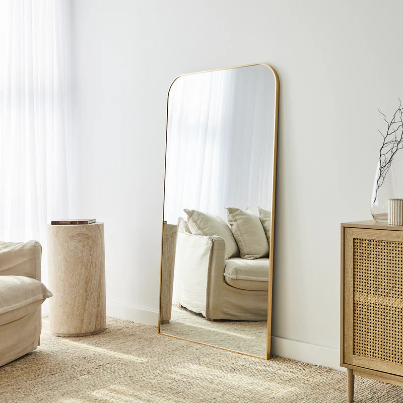 Ivy 165cm Rounded Mirror Gold