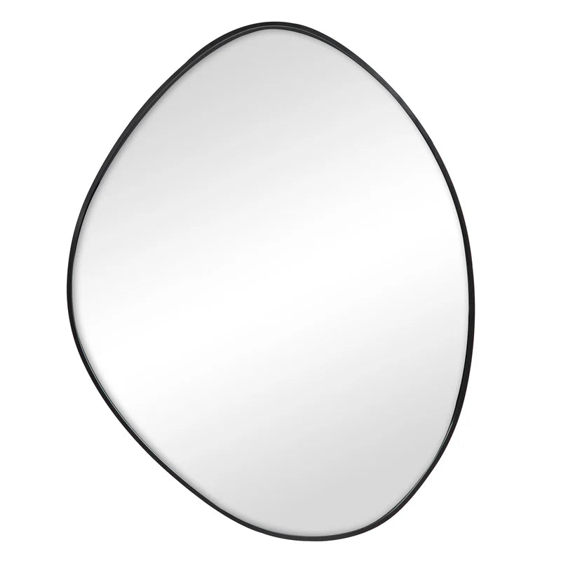 Kai 90cm Pebble Mirror Black