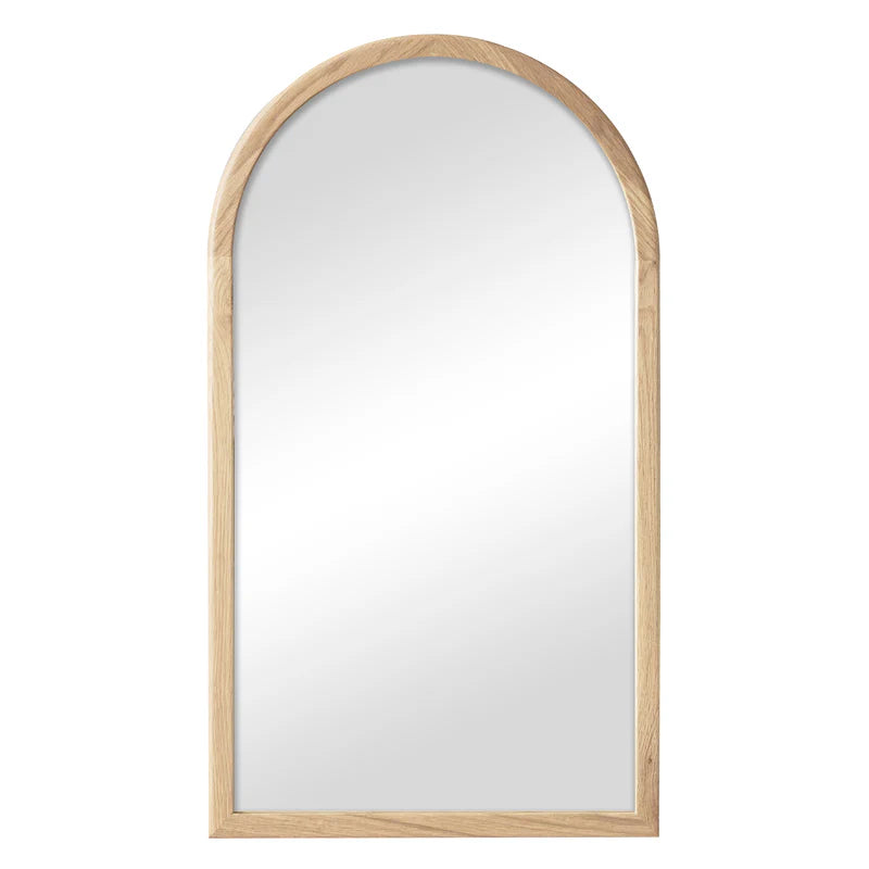 Oakleigh 80cm Solid Oak Arch Mirror Natural