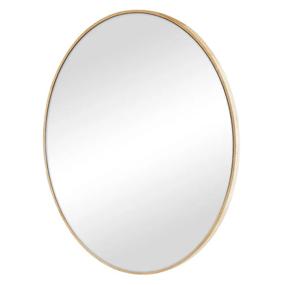 Oakleigh 80cm Round Solid Oak Mirror Natural