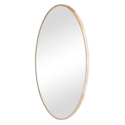 Oakleigh 80cm Round Solid Oak Mirror Natural