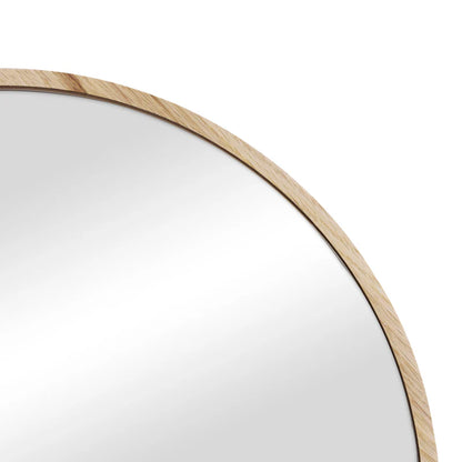Oakleigh 80cm Round Solid Oak Mirror Natural