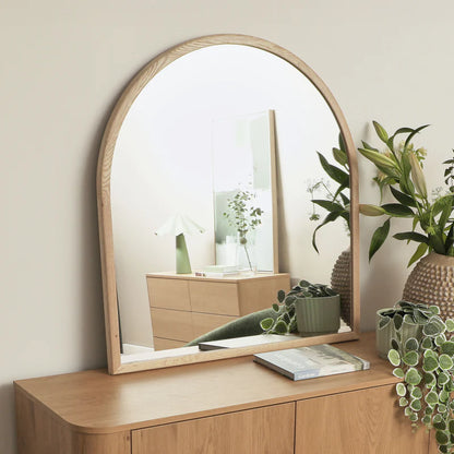 Oakleigh 85cm Arch Solid Oak Mirror Natural
