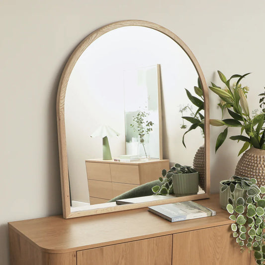 Oakleigh 85cm Arch Solid Oak Mirror Natural