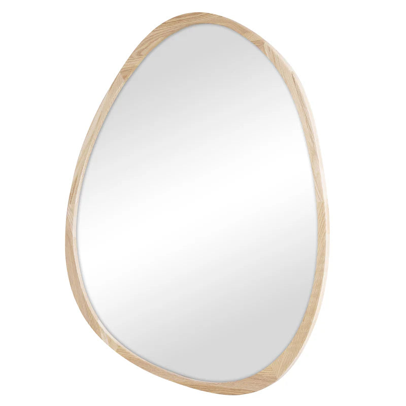 Oakleigh 72cm Organic Pebble Solid Oak Mirror Natural
