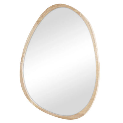 Oakleigh 72cm Organic Pebble Solid Oak Mirror Natural