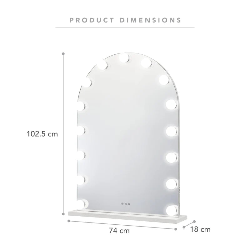 LED 102cm Large Arched Vanity Mirror