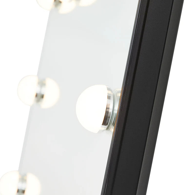 LED 60cm Tabletop Vanity Mirror Black