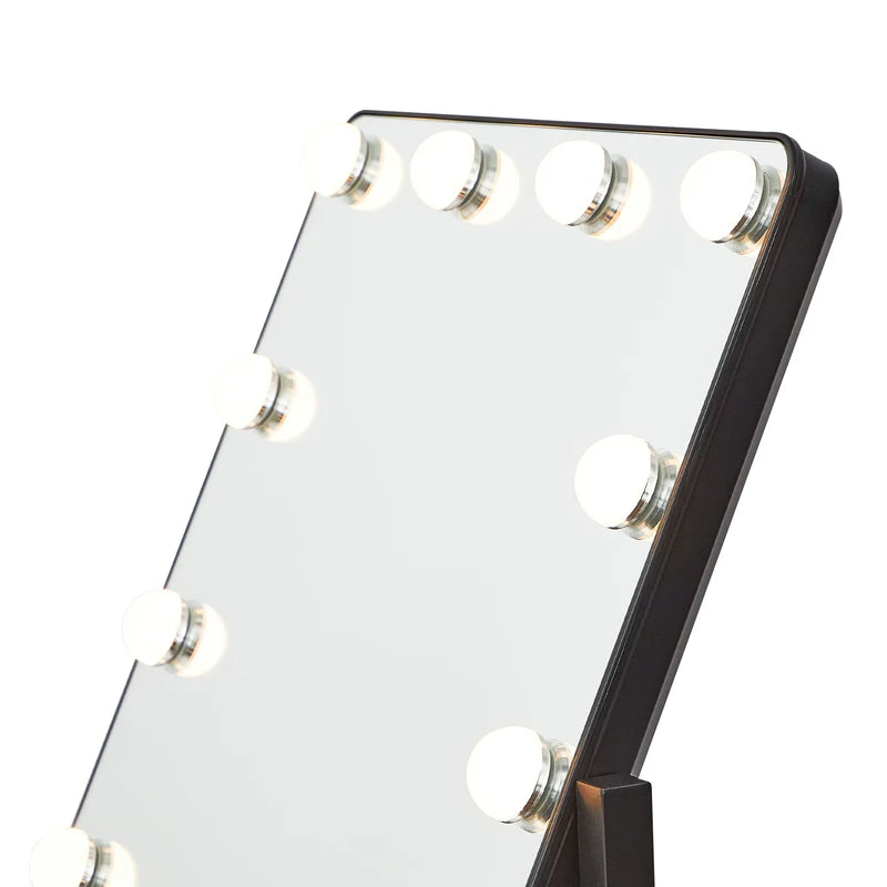 LED 60cm Tabletop Vanity Mirror Black