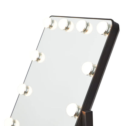 LED 60cm Tabletop Vanity Mirror Black