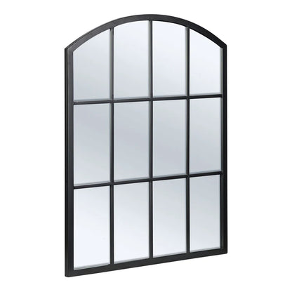 Marais 80cm Arch Top Iron Indoor Outdoor Mirror Black