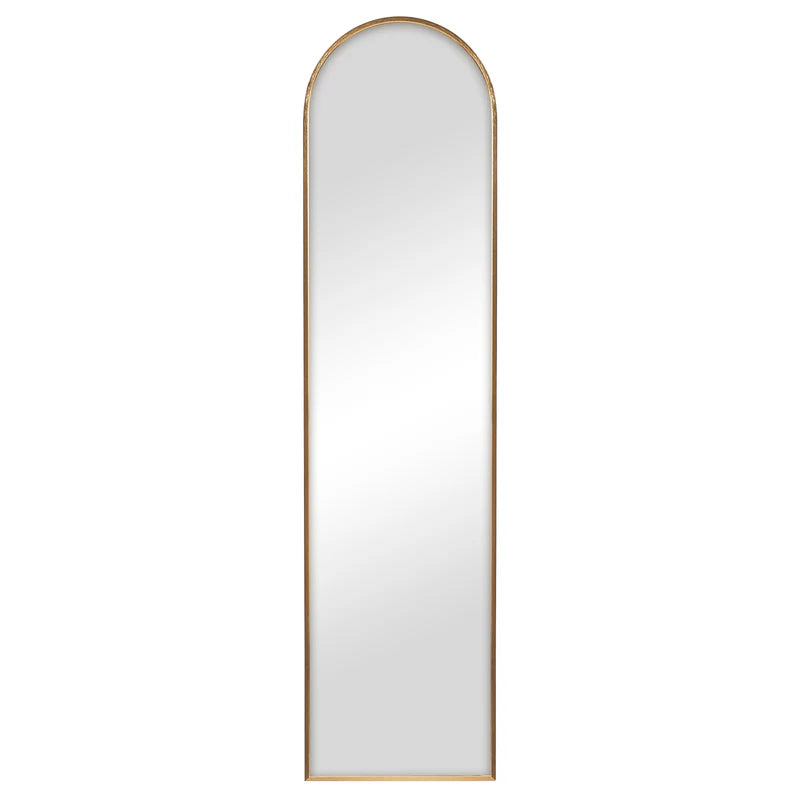 Cindy 120cm Arched Leaning Wall Mirror Gold