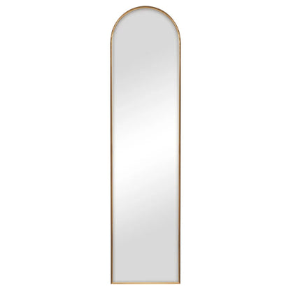 Cindy 120cm Arched Leaning Wall Mirror Gold