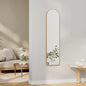 Cindy 120cm Arched Leaning Wall Mirror Gold