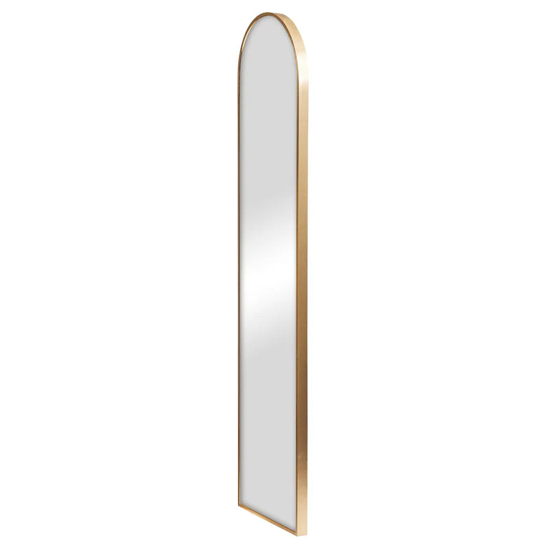 Cindy 120cm Arched Leaning Wall Mirror Gold