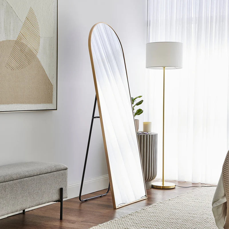 Cindy 165cm Arched Standing Full Length Mirror Gold