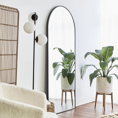 Cindy XL 180cm Arch Mirror Black