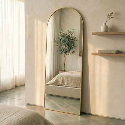 Cindy XL 180cm Arch Mirror Gold