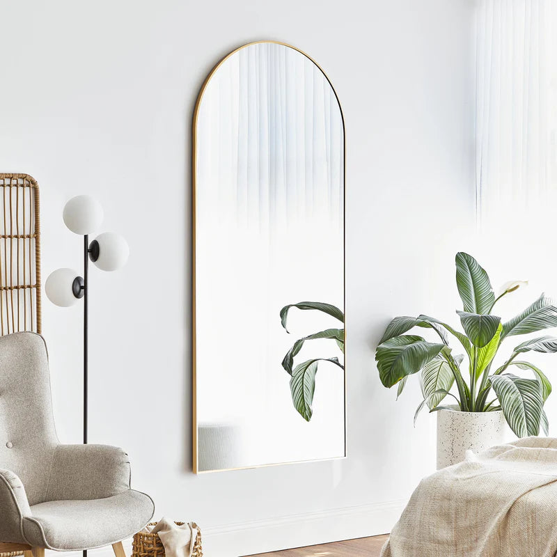 Cindy XL 180cm Arch Mirror Gold