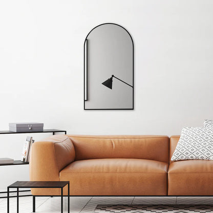 Naomi 80cm Arched Wall Mirror Black