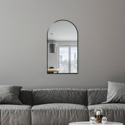 Naomi 80cm Arched Wall Mirror Black