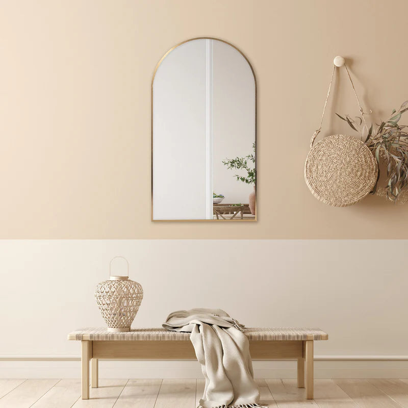 Naomi 80cm Arched Wall Mirror Gold