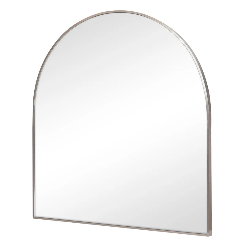Naomi 85cm Large Arch Mirror Gun Metal Grey