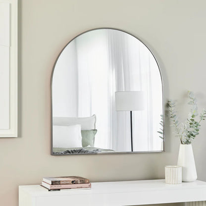 Naomi 85cm Large Arch Mirror Gun Metal Grey
