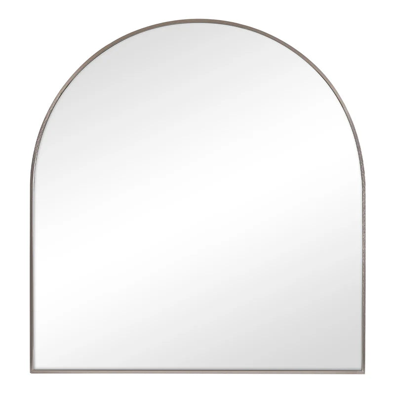 Naomi 85cm Large Arch Mirror Gun Metal Grey
