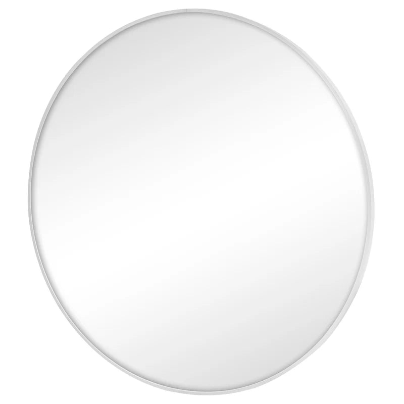 Linda 90cm Round Wall Mirror White