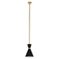 Oslo Pendant - Black with Brass