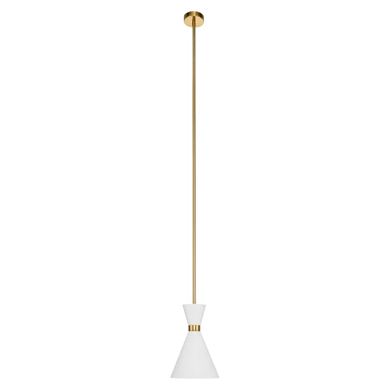 Oslo Pendant - White with Brass