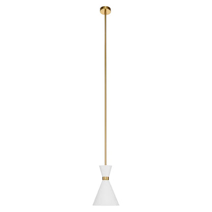Oslo Pendant - White with Brass