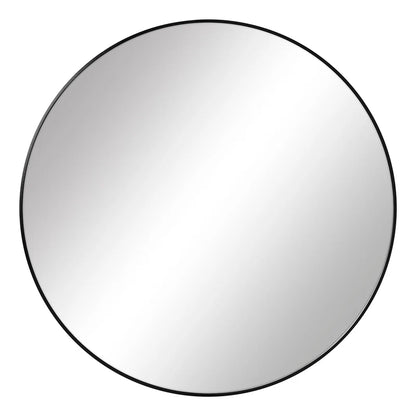 Linda 90cm Round Wall Mirror Black