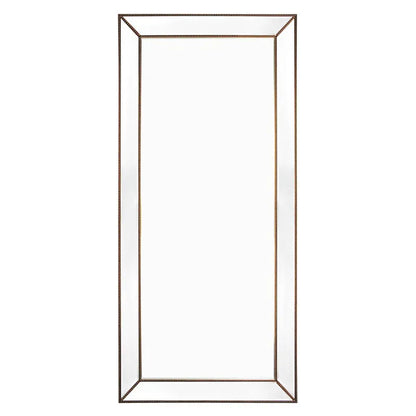 Zeta Floor Mirror - Antique Gold