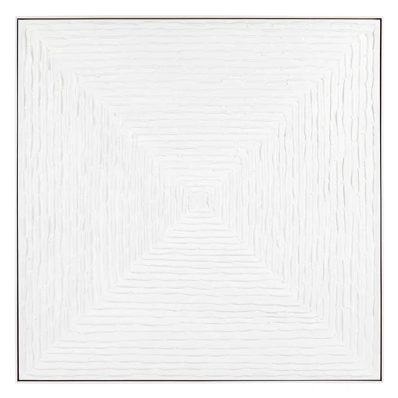White Vortex Oil On Canvas Painting - Large