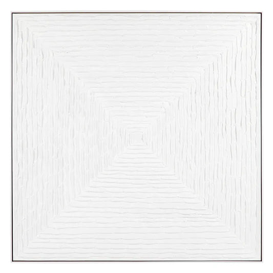 White Vortex Oil On Canvas Painting - Large