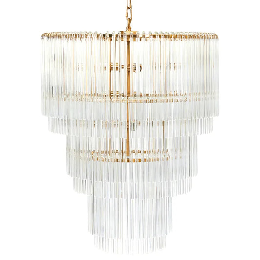 Zara Pendant - 3 Tier Brass