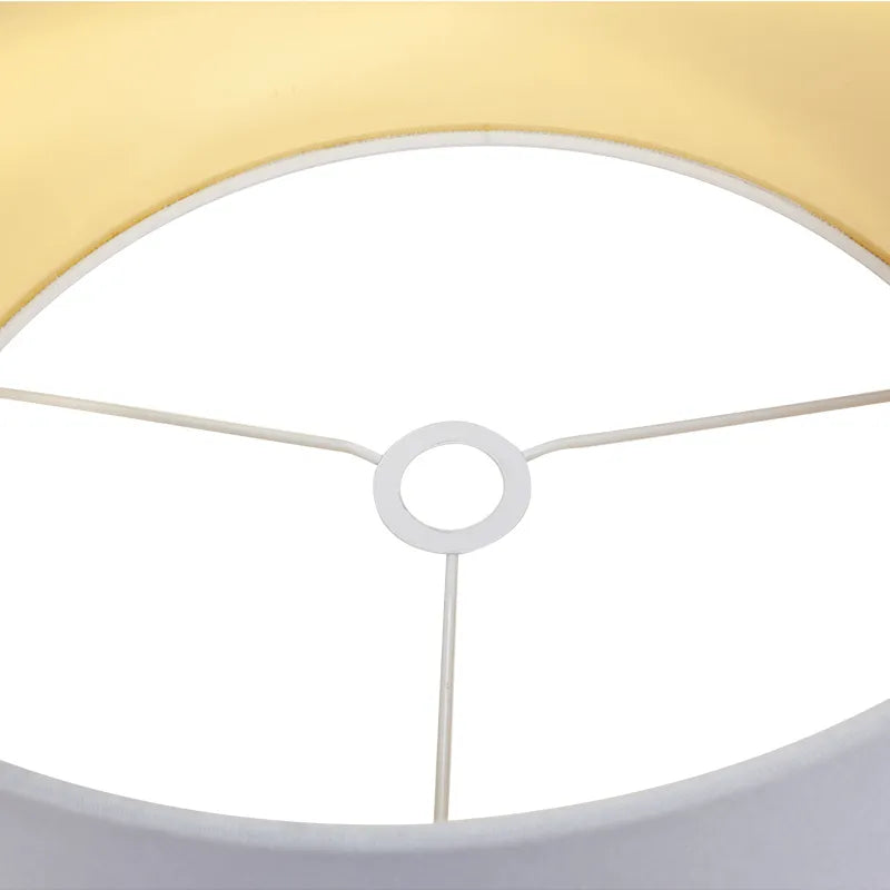 Paola Marble Table Lamp - White with White Shade
