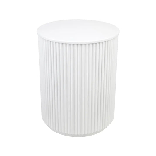 Nomad Round Side Table - White