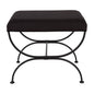Novak Black Iron Stool - Black Linen