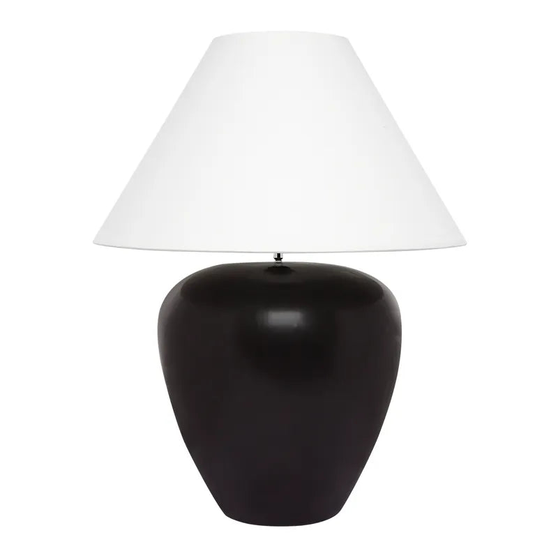 Picasso Table Lamp - Black with White Shade