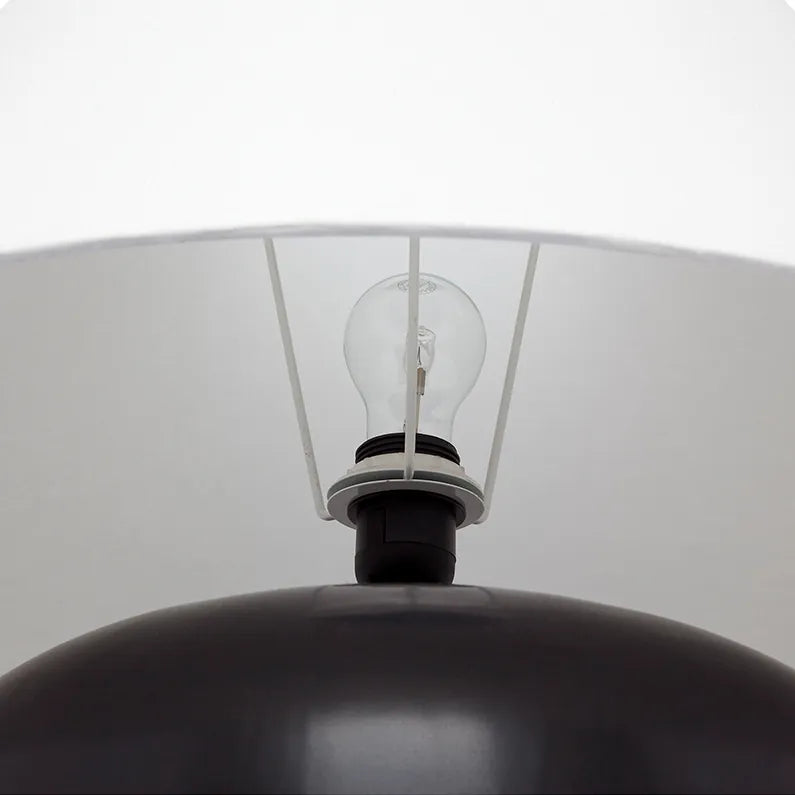 Picasso Table Lamp - Black with White Shade