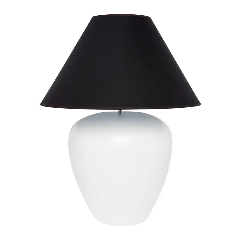 Picasso Table Lamp - White with Black Shade