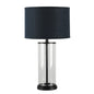 Left Bank Table Lamp - Black with Navy Shade