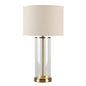Left Bank Table Lamp - Brass with Natural Shade